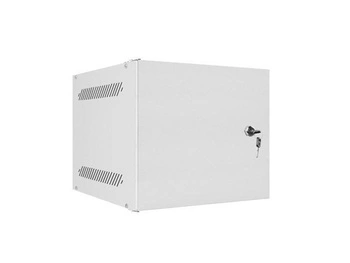 Szafa instalacyjna Rack wisząca 10" 4U 280x310mm szara Lanberg (flat pack) drzwi metalowe