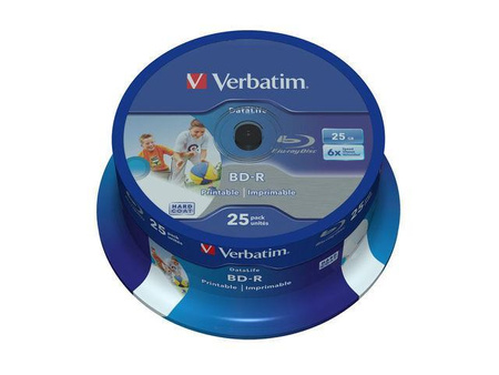 Płyty BD-R SL Datalife 25GB* 6x Wide Inkjet Printable (cake 25)