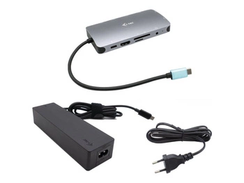 I-TEC USB-C Metal Dock 1xHDMI 1xVGA 1xSD+1xmicroSD Card reader 1xGLAN 1xAudio/Mic 3xUSB 3.1 1xUSB-C Data 1xUSB-C PD + Charger 100W