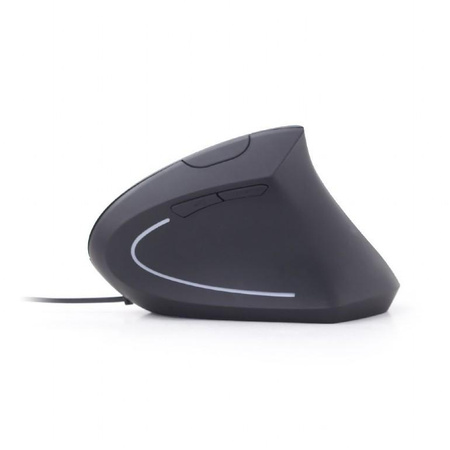 GEMBIRD MUS-ERGO-01 Ergonomiczna mysz optyczna MUS-ERGO-01 3200 DPI USB czarna - uszkodzone opakowanie (P)