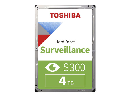 TOSHIBA S300 Surveillance HDD 4TB 3.5inch SATA 5400rpm 256MB 24/7 3yr BULK