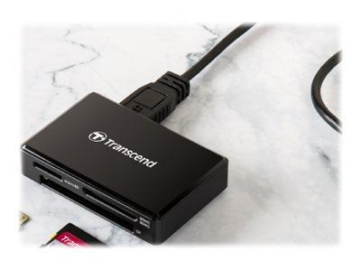 TRANSCEND TS-RDF8K2 Transcend Card Reader All-in-1 Multi Memory USB 3.0/3.1 Gen 1 Black