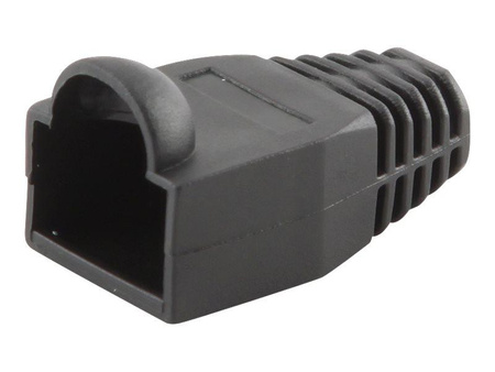 GEMBIRD BT5BK/100 Gembird osłonka wtyku RJ45, czarna (100szt.)