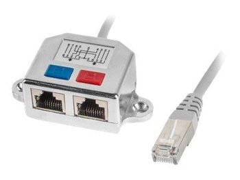 LANBERG AD-0026-S Lanberg adapter rozdzielacz Lan RJ45/2x RJ45 FTP