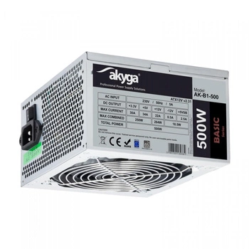 Zasilacz ATX 500W AK-B1-500 P4 PCI-E 6+2 pin 3x SATA 2x Molex PPFC  FAN 12cm