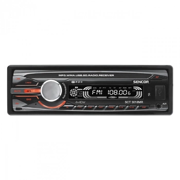 Radio samochodowe z pilotem SCT 3018MR Moc4x40W,USB/SD/MMC