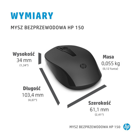 HP Mysz bezprzewodowa 150 2S9L1AA