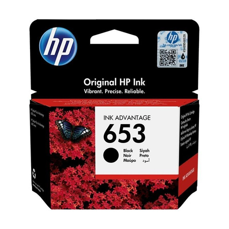 HP 653 Black Original Ink Advantage Cartridge