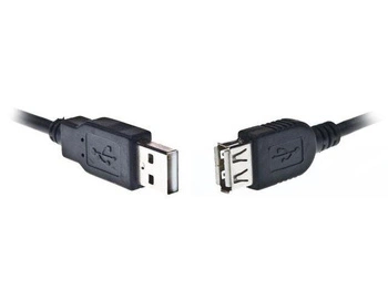 GEMBIRD CCP-USB2-AMAF-10 Gembird AM-AF kabel, przedłużacz USB 2.0 3M Niklowane końce czarny