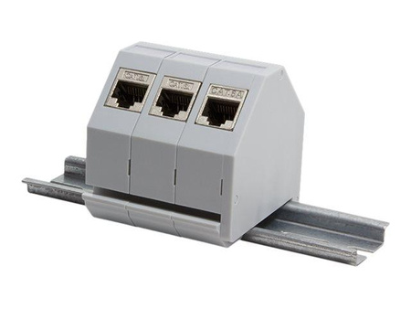 LOGILINK MP0053 DIN-rail adapter for RJ45 keystone jack 1-port