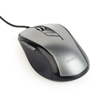 GEMBIRD MUS-6B-01-BG Mysz optyczna USB 1600 DPI USB czarno-srebrna