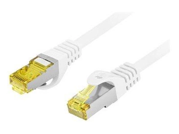 LANBERG Patchcord CAT.6A S/FTP LSZH CU 0.25m white Fluke Passed