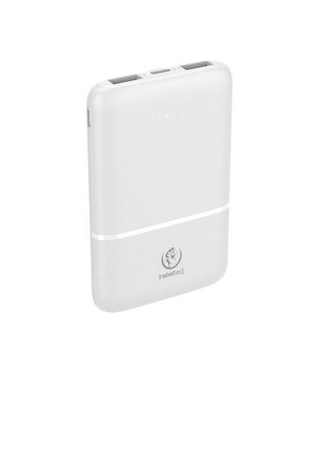 Powerbank P5 (5 000mAh 10W), moc wyjściowa 10W zapewnia szybkie i stabilne ładowanie kompatybilnych urządzeń, jednoczesne ładowanie 3 urządzeń