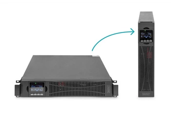 Zasilacz awaryjny UPS Online Rack 19" LCD, 2000VA/2000W, 4x12V/9Ah, 8xC13, USB, RS232, RJ45