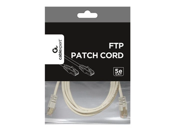 GEMBIRD patchcord RJ45 osłonka zalewana kat 5e FTP 0.5m szary