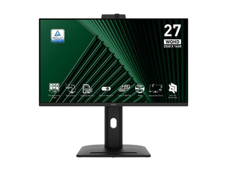 MSI Pro MP275QPDG 27inch QHD 100Hz 4ms 2xHDMI DP 2x2W Speaker Tilt Black