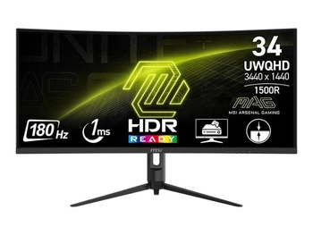 MSI MAG 342CQR E2 34inch VA Curve 1500R UWQHD 180Hz 1ms 2xHDMI DP Black
