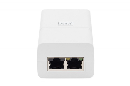 Zasilacz/Adapter PoE+ 802.3at, max. 52V 30W Gigabit 10/100/1000 Mbps, aktywny, Biały