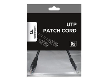 GEMBIRD patchcord RJ45 osłonka zalewana kat 5e UTP 0.25m czarny