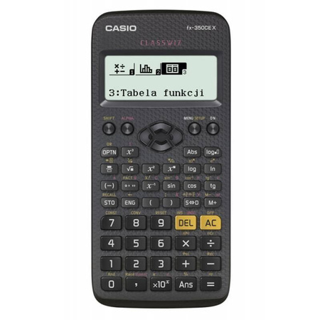 CASIO KALKULATOR NAUKOWY FX-350CEX, 379 FUNKCJI, 77X166MM, CZARNY