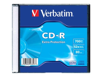 VERBATIM CD-R 700MB 52X SINGLE SC EXTRA PROTECTION SURFACE
