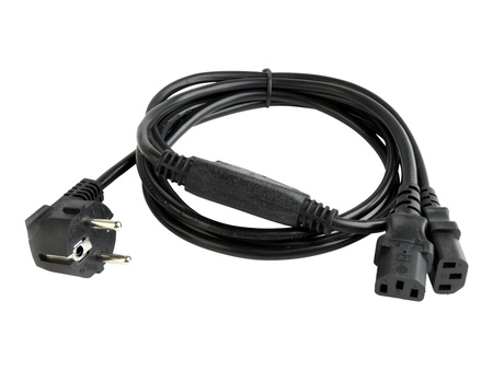 GEMBIRD PC-186-ML6 Gembird kabel zaslający komputerowy Y, serwerowy, Euro/2xIEC320 C13 1,8m