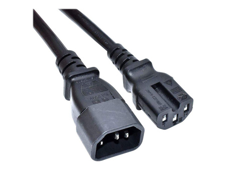 AKYGA Power cable AK-UP-05 IEC C14 C15 250V/50Hz 1m