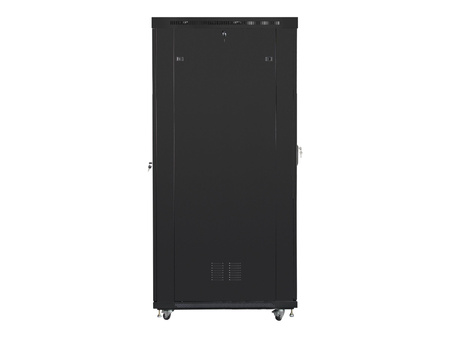 LANBERG free standing rack 19inch cabinet 42U 800x1200 glass door LCD flat pack black