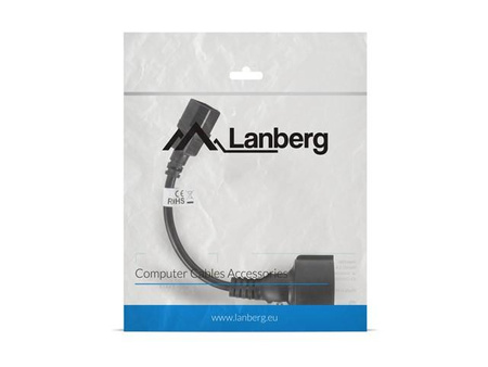 LANBERG CA-C14E-10CC-0018-BK Lanberg przedłużacz kabla zasilającego IEC 320 C14->SCHUKO(F))