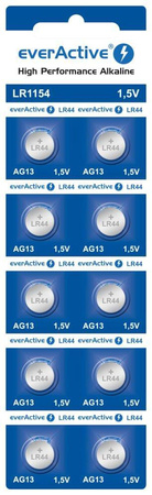 Baterie alkaliczne mini everActive AG13 G13 LR1154 LR44 10 sztuk