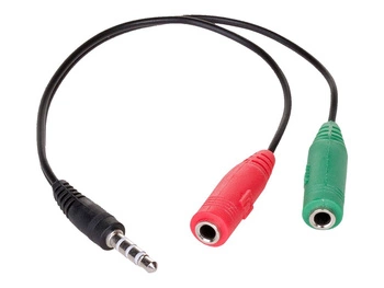 AKYGA Adapter z kablem AK-AV-08 mini Jack m / 2x mini Jack f 15cm