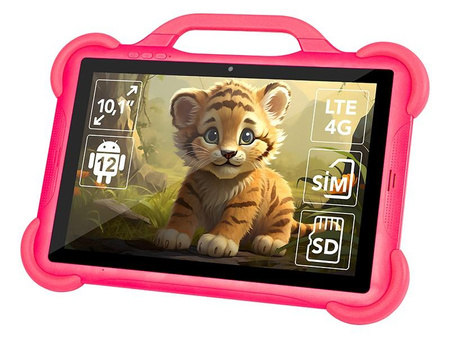 Tablet KidsTAB8 4G 4/64GB Różowe etui 