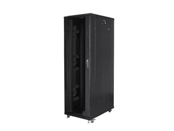 Szafa instalacyjna Rack stojąca 19" 42U 800x1200 czarna Lanberg (flat pack)