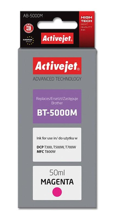 Activejet AB-5000M Tusz Buteleczka z atramentem  (zamiennik Brother BT-5000M; Supreme; 50 ml; 5000 str., czerwony)