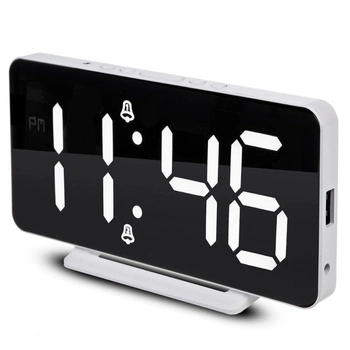 Zegar z alarmem i funkcją termometru GreenBlue GB383 biały