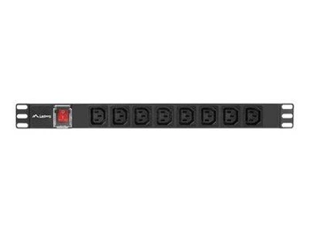LANBERG power distribution unit PDU 19 1U 16A 8x IEC C13 sockets 2m black C20