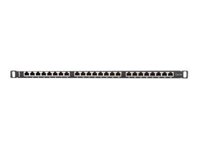 LANBERG PPS5-0024-B Lanberg Patch Panel 24 port 0.5U, kat. 5e, ekranowany, czarny
