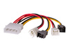 AKYGA Adapter z kablem AK-CA-34 Molex m / 2x 3 pin 12V m / 2x 3 pin 5V m 4x 15cm