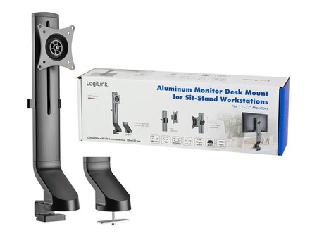 LOGILINK BP0161 Monitor mount 17-32inch steel flat and curved monitors 8 kg max.