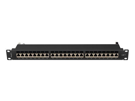 Patchpanel 24 port 1U KAT7 EK. PPS7-1024-B Czarny 