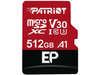 Karta pamięci z adapterem Patriot Memory EP Pro PEF512GEP31MCX (512GB; Class 10, Class A1, Class U3, V30; Adapter, Karta pamięci)
