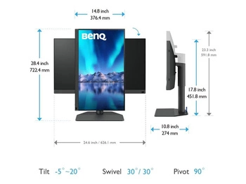 BENQ SW272Q 27inch 2K IPS 300nits 60Hz AdobeRGB USB-C 2xHDMI DP