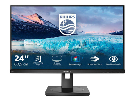 PHILIPS 242S1AE/00 23.8inch 1920x1080 IPS Flat 130MM Pivot 75Hz Adative Sync 3 SIDE FRAMELESS TUV Eye Certified SPEAKERS