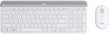 Zestaw bezprzewodowy klawiatura + mysz Logitech MK470 Slim Combo biały