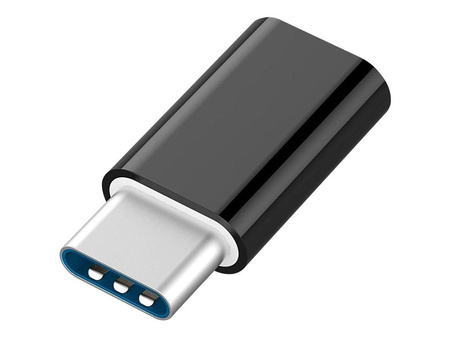 GEMBIRD A-USB2-CMmF-01 Gembird adapter micro USB(żeński) do USB-C(męski), czarny