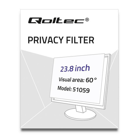 Filtr prywatyzujący RODO Qoltec 23.8" (16:9) 