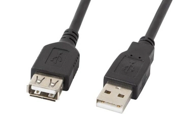 Przedłużacz kabla USB 2.0 AM-AF czarny 5M