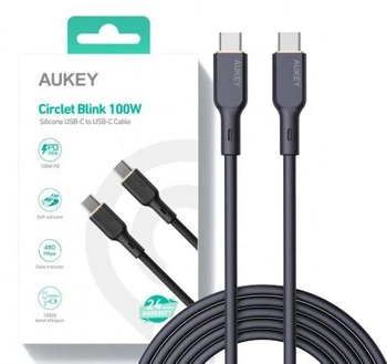 CB-SCC101 kabel USB-C - USB-C 1m 100W PD 5A 20V silikonowy czarny