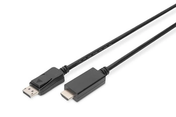 Kabel adapter DIGITUS DisplayPort 1.2 4K 60Hz UHD Typ DP/HDMI A M/M czarny 3m