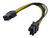 AKYGA Adapter z kablem AK-CA-07 PCI-E 6 pin m / PCI-E 8 pin f 20cm